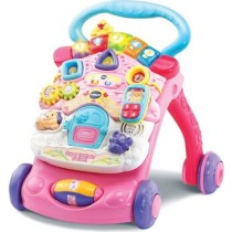 Trotteur parlant 2 en 1 VTECH - Super Trotteur - Rose pour bébé de 9