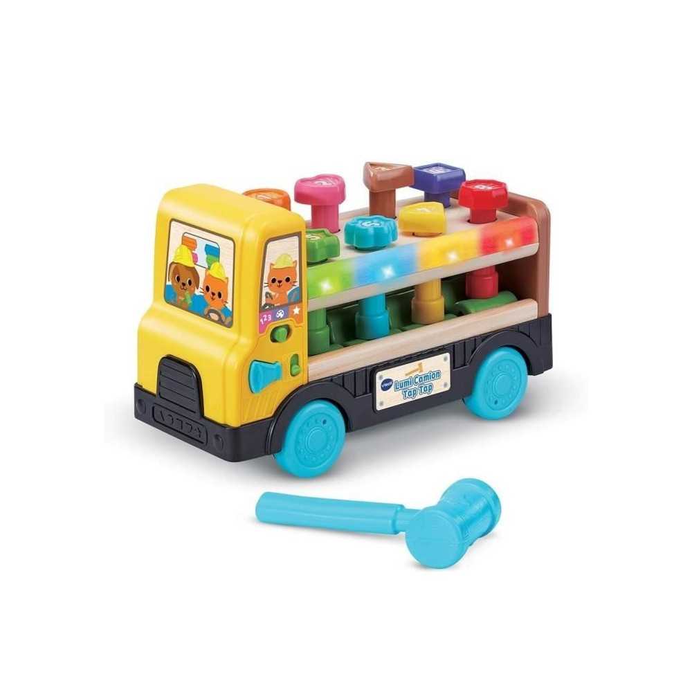 VTECH LUMI CAMION TAP TAP (JOUET AVEC PARTIE BOIS CERTIFIE FSC)