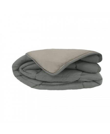 Couette Microfibre 400g/m² CALGARY Acier & Argent 220x240cm