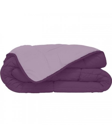 Couette Microfibre 400g/m² CALGARY Prune & Parme 240x260cm