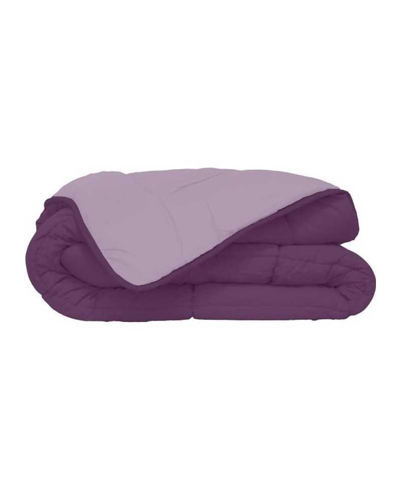 Couette Microfibre 400g/m² CALGARY Prune & Parme 240x260cm