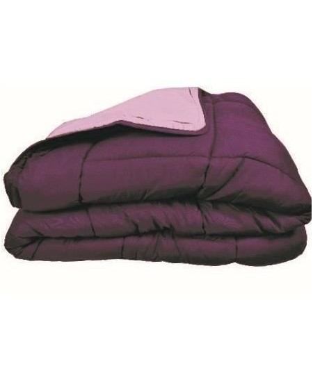 Couette Microfibre 400g/m² CALGARY Prune & Parme 240x260cm