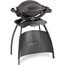 Barbecue a gaz Weber Q 1000 - Noir - Surface de cuisson 43x32cm - Allu