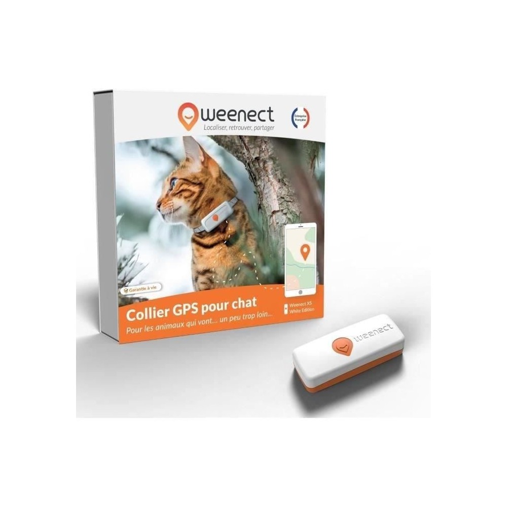 Traceur GPS pour Chat - Weenect XS (White Edition 2023)