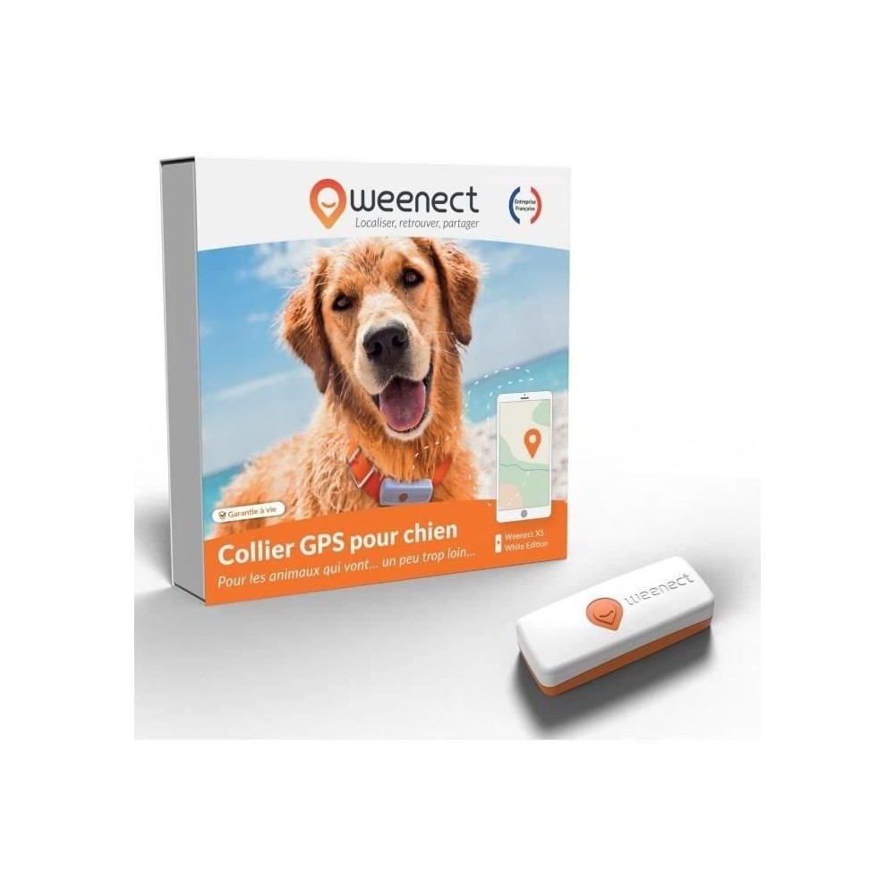 Traceur GPS pour Chien - Weenect XS (White Edition 2023)