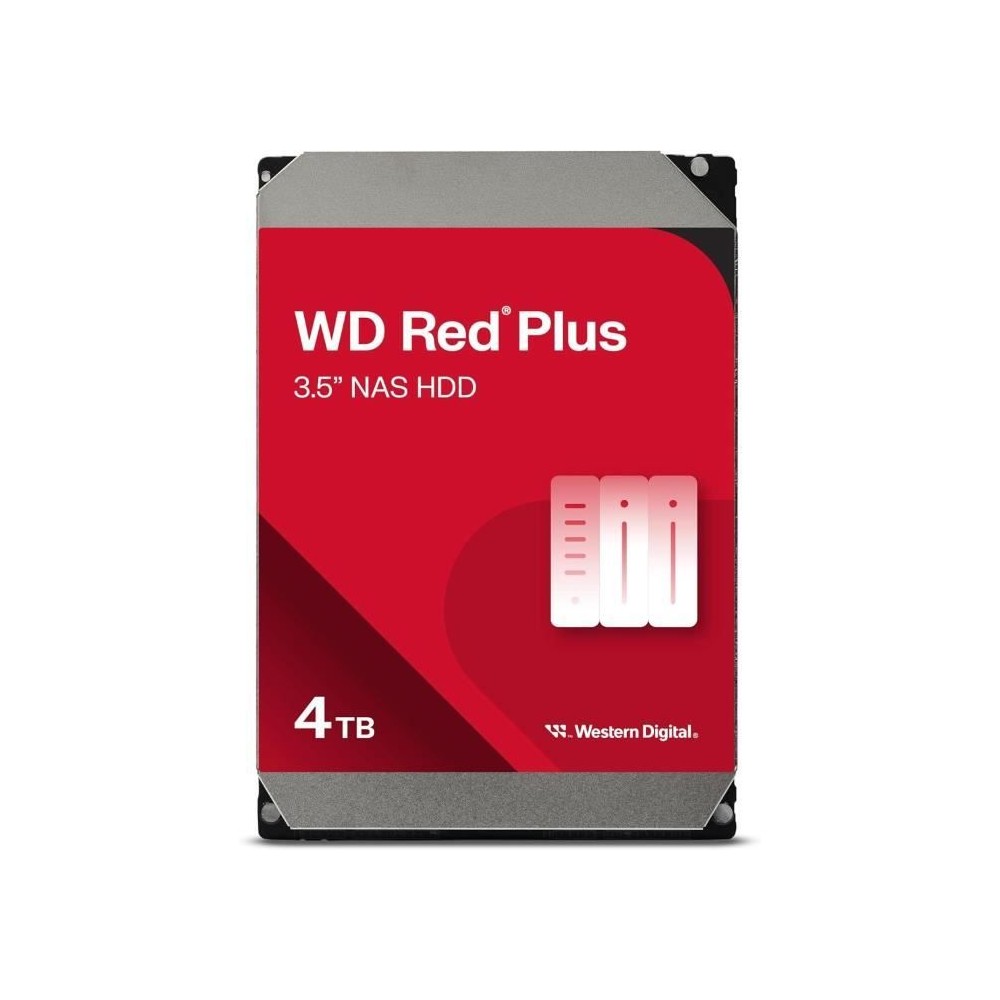 Disque dur Interne - WESTERN DIGITAL - Red Plus - 4To - 3.5 - Dédié