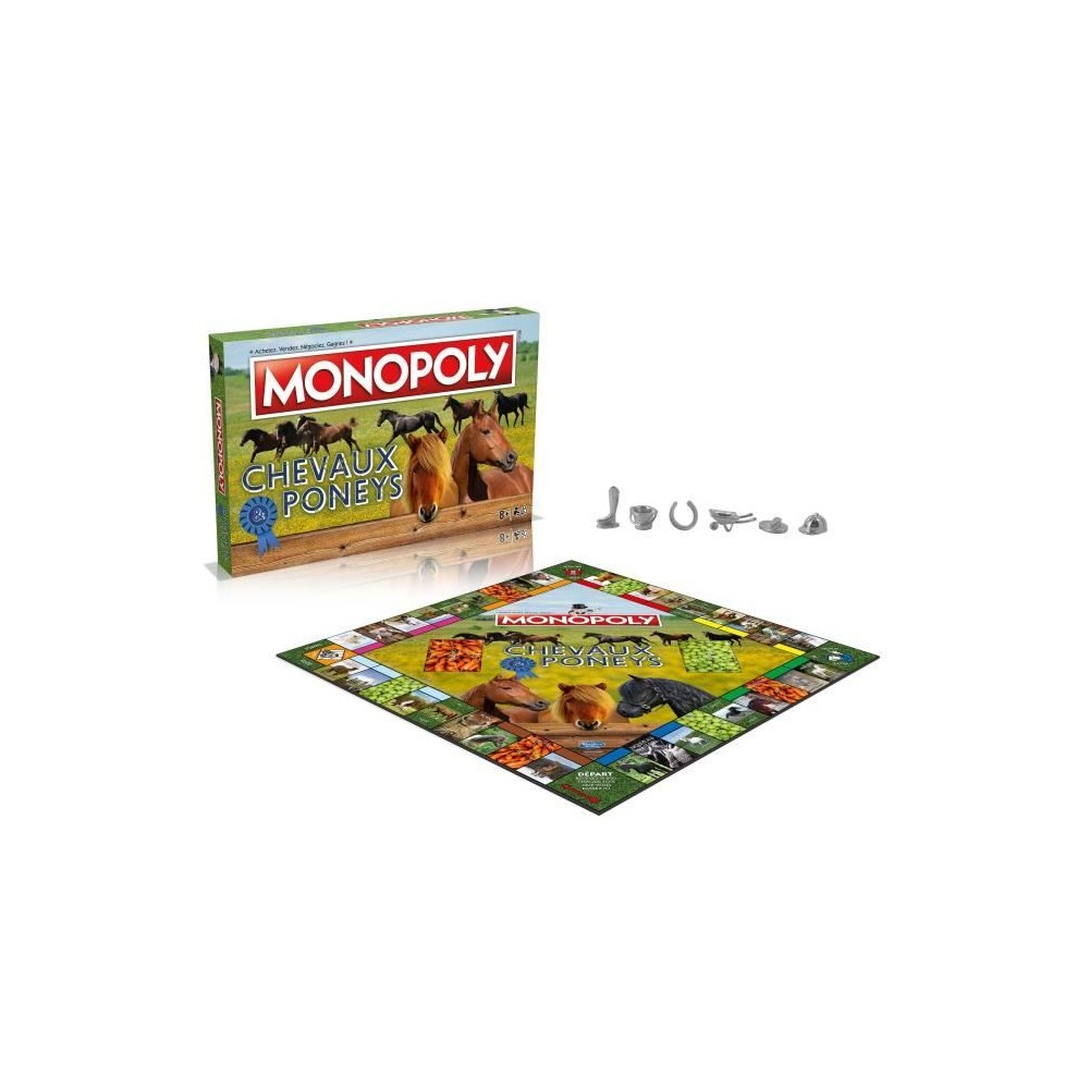 Monopoly Chevaux et Poneys - Winning Moves - Jeu de plateau - Enfant -