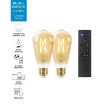 Kit de démarrage WiZ 2 ampoules connectées Edison Blanc variable E27