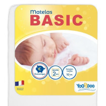 Yoopidoo - Matelas Bébé Basic - 60x120 cm - Confortable - Sans Trait