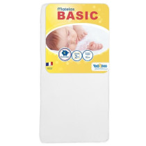 Yoopidoo - Matelas Bébé Basic - 60x120 cm - Confortable - Sans Trait