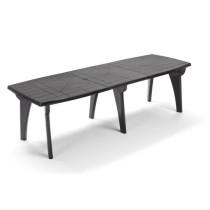 Table de jardin pliante Lipari 2 - 8 a 10 places - Gris anthracite - P