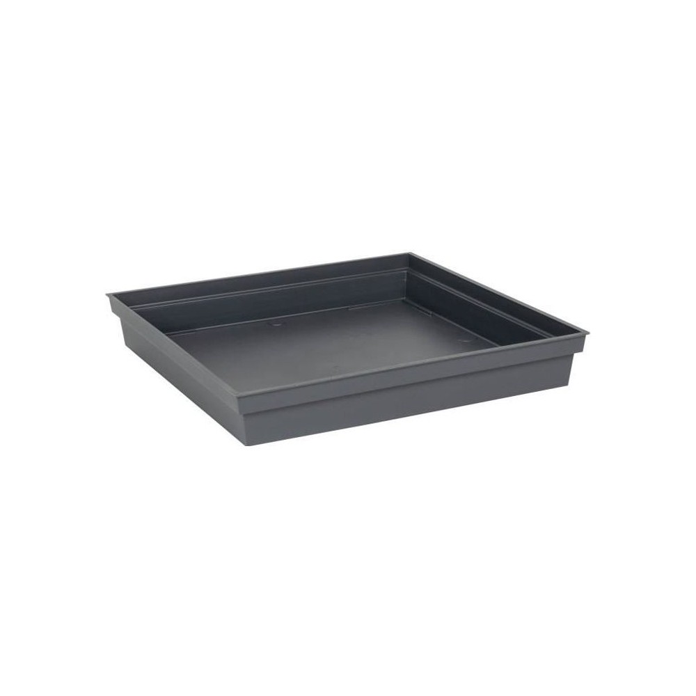 EDA Soucoupe carrée Toscane - 40 cm - Gris anthracite