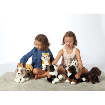 Peluche Chien Husky - GIPSY TOYS - Assis, 25 cm