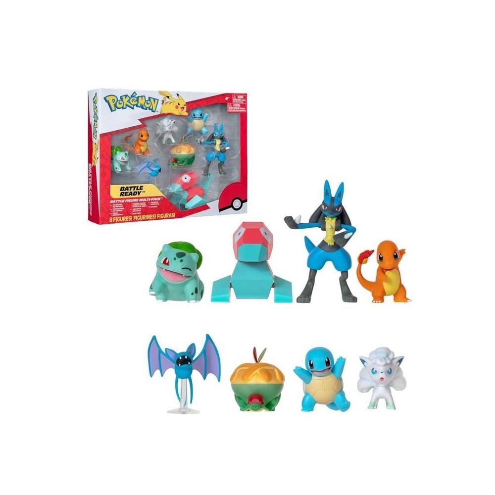 Pack 8 Figurines Pokémon - BANDAI - JW3063 - Multicolore - Battle Pok