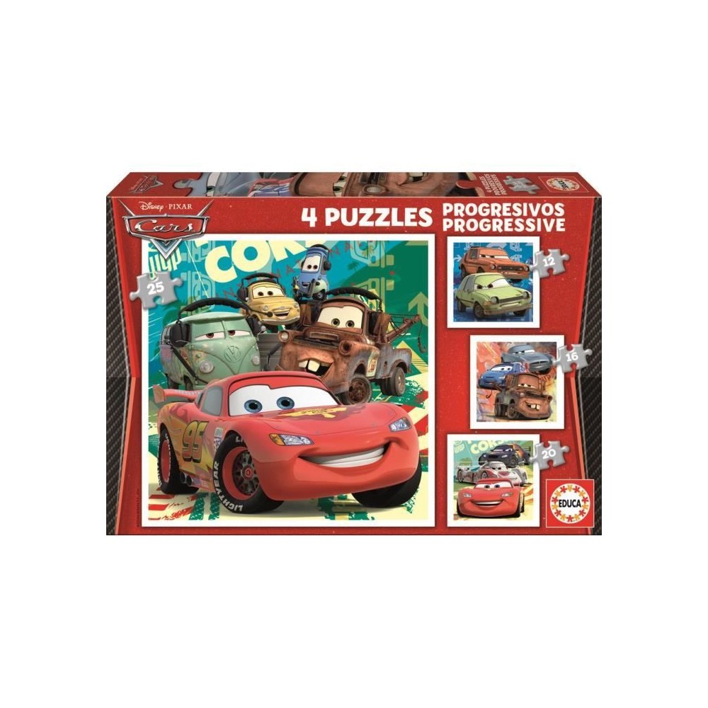 Puzzle progressif CARS - Garçon et Fille - A partir de 3 ans - Dessin