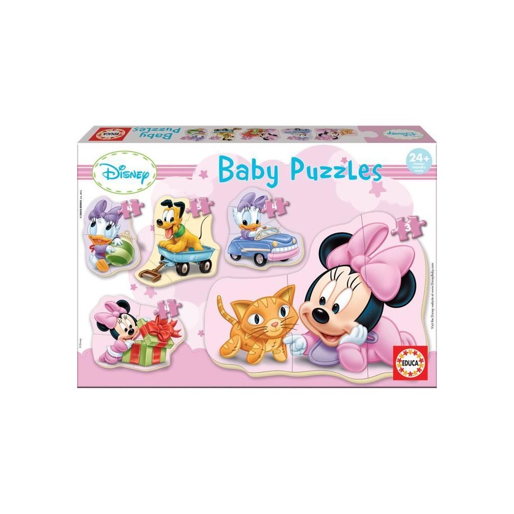 Puzzle bébé EDUCA - BABY MINNIE - 5 puzzles progressifs de 3 a 5 pie