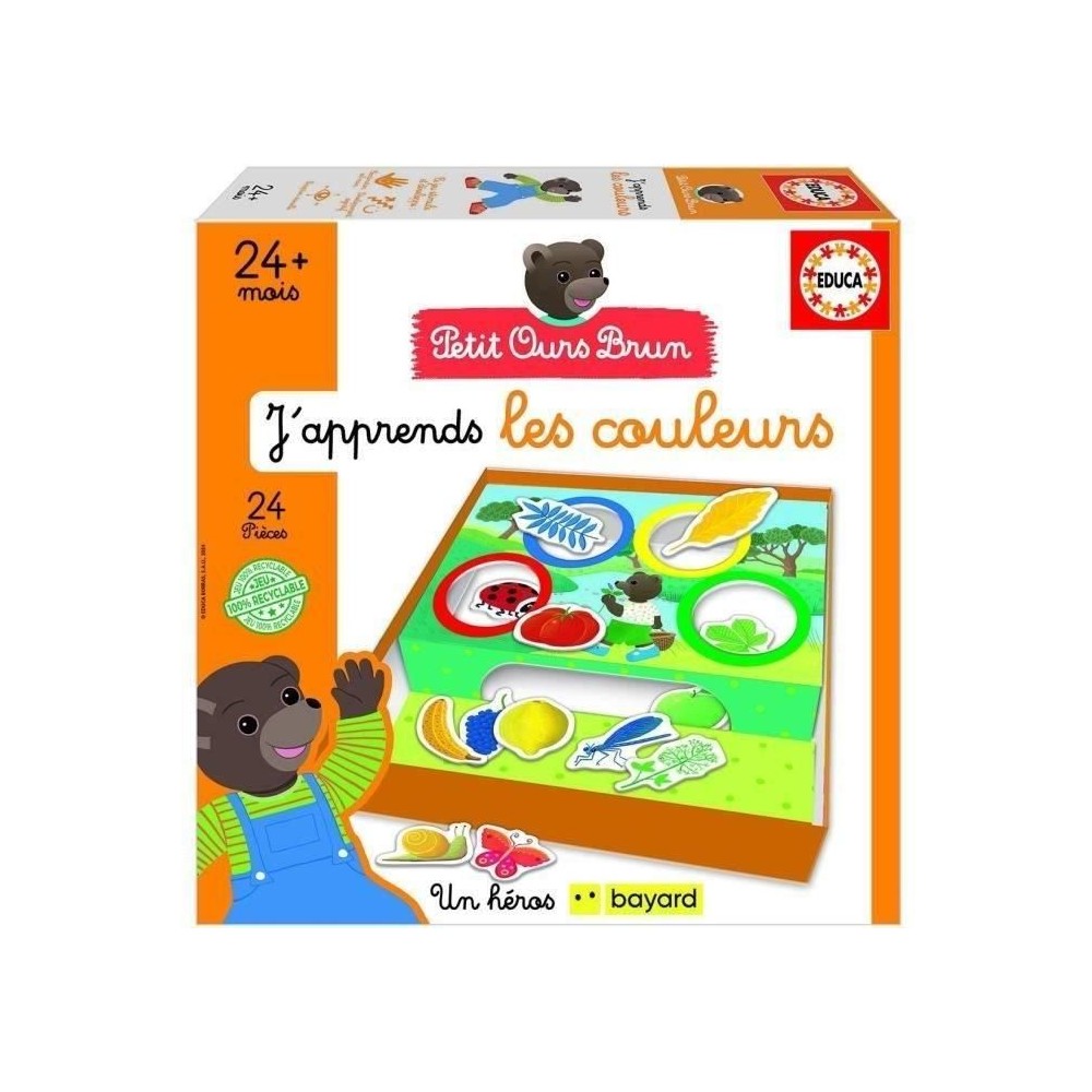 Jeu d'apprentissage - EDUCA - J'Apprends Les Couleurs - Petit ours bru