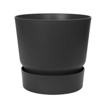 ELHO Greenville Pot de fleurs rond 47 - Noir - Ø 47 x H 44 cm - exté