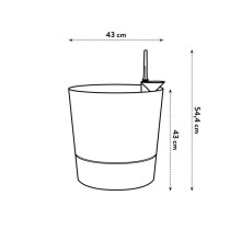 Pot de fleur Elho Plastique Carré Greensense Aqua Care Ciment Clair