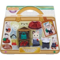 SYLVANIAN FAMILIES - La valisette de mode et grande soeur chat bicolor