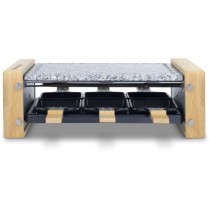 Raclette et pierre a cuire 6 personnes design bois, H.Koenig