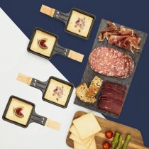 Raclette et pierre a cuire 6 personnes design bois, H.Koenig