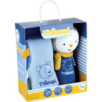 T'choupi Baby Coffret Naissance avec Doudou et Peluche Hochet +/- 25 c