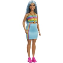 Barbie-Barbie Fashionistas-Poupée cheveux bleus 65eme anniversaire HR