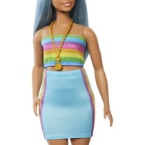 Barbie-Barbie Fashionistas-Poupée cheveux bleus 65eme anniversaire HR