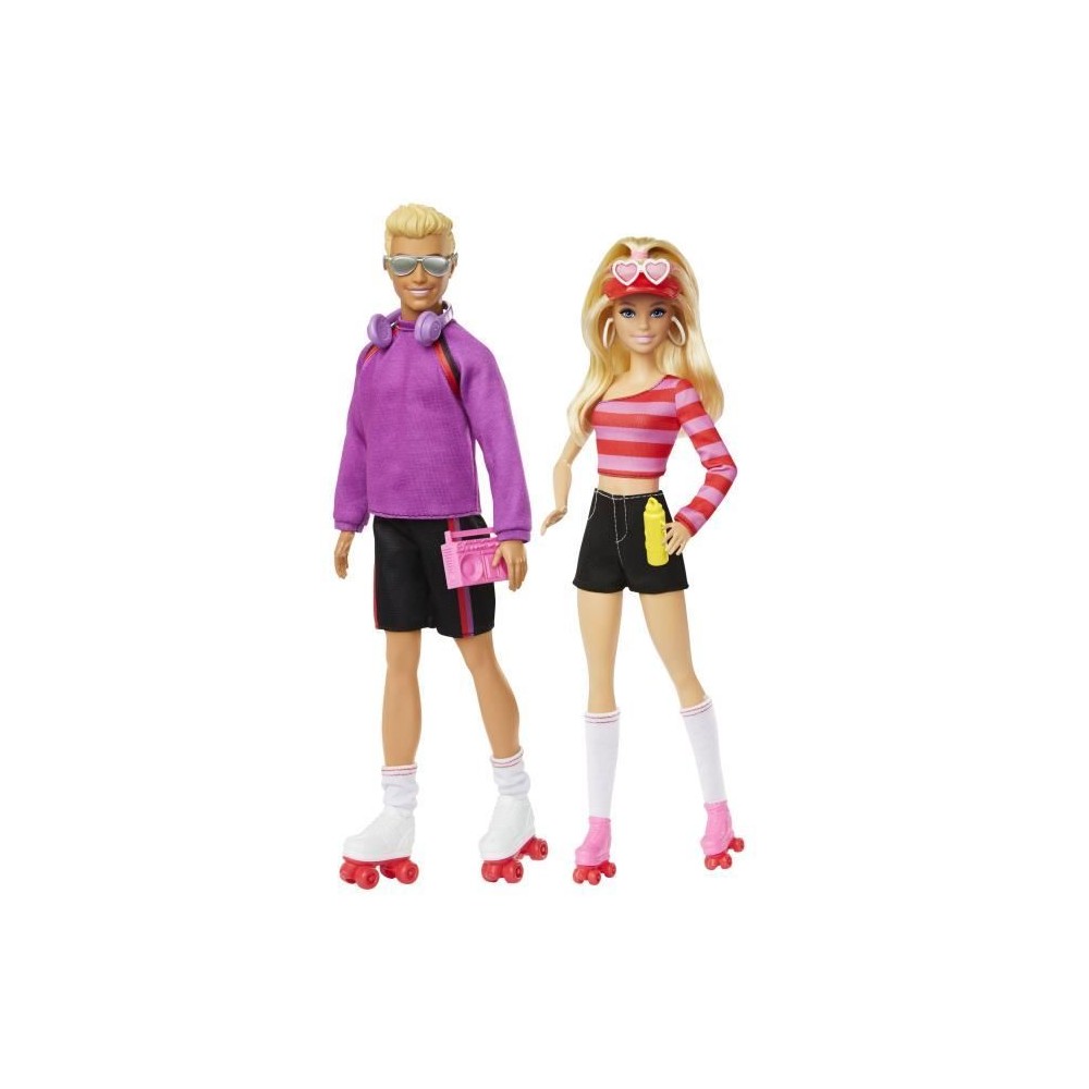 Barbie-Fashionistas-Coffret poupées et accessoires patins a roulettes