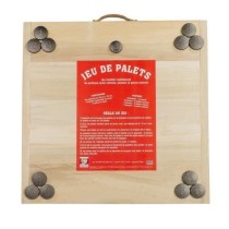 Jeu de Palet Complet MECABOIS - 12 palets en bois massif - Jeu familia