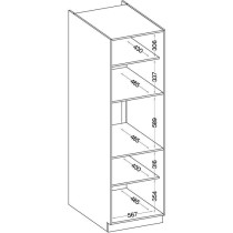 MODENA - Colonne four - 2 portes - 60 cm - Chene artisan / Noir mat