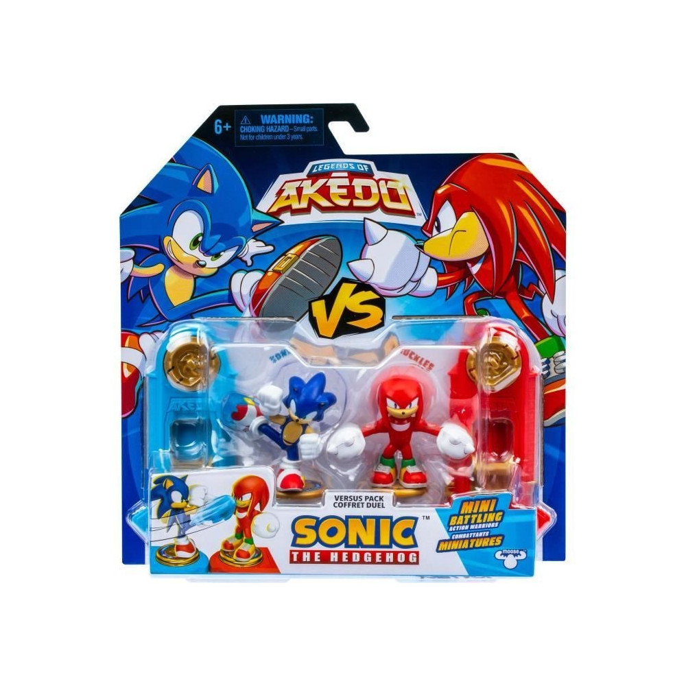 Duo de Figurines Sonic vs Knuckles - MOOSE TOYS - AKEDO - Pack de comb