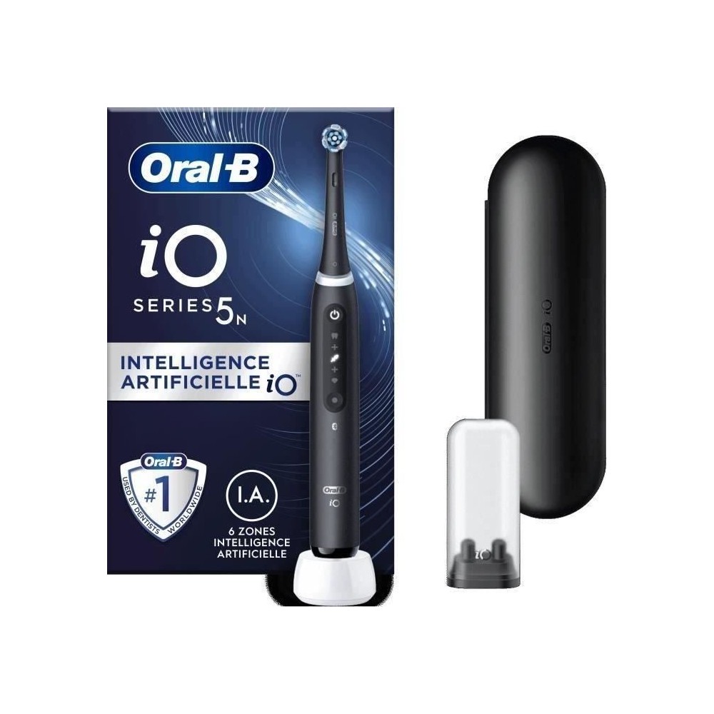 Brosse a dents électrique ORAL-B iO5 connectée - noir - Bluetooth, 1