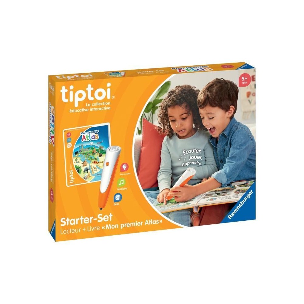 Tiptoi Starter Atlas, lecteur et livre, 00177, A partir de 5 ans, Rave