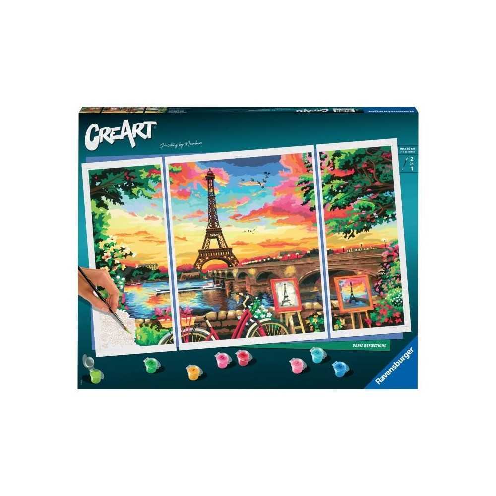 CreArt Paris format triptyque 80x50cm - Peinture par numéros – Des