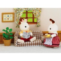 Salon - SYLVANIAN FAMILIES - 5013 Papa Lapin Chocolat et accessoires -