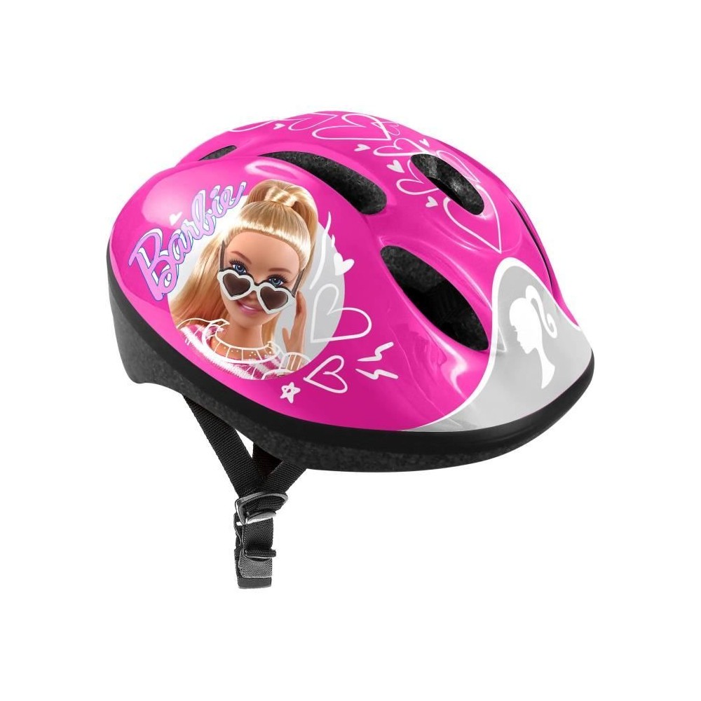 Casque de vélo STAMP - Barbie - Taille ajustable - Confortable - Rose