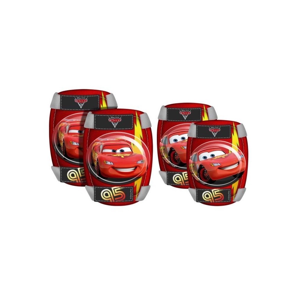 Set de coudieres et genouilleres STAMP Cars pour enfant - Rouge