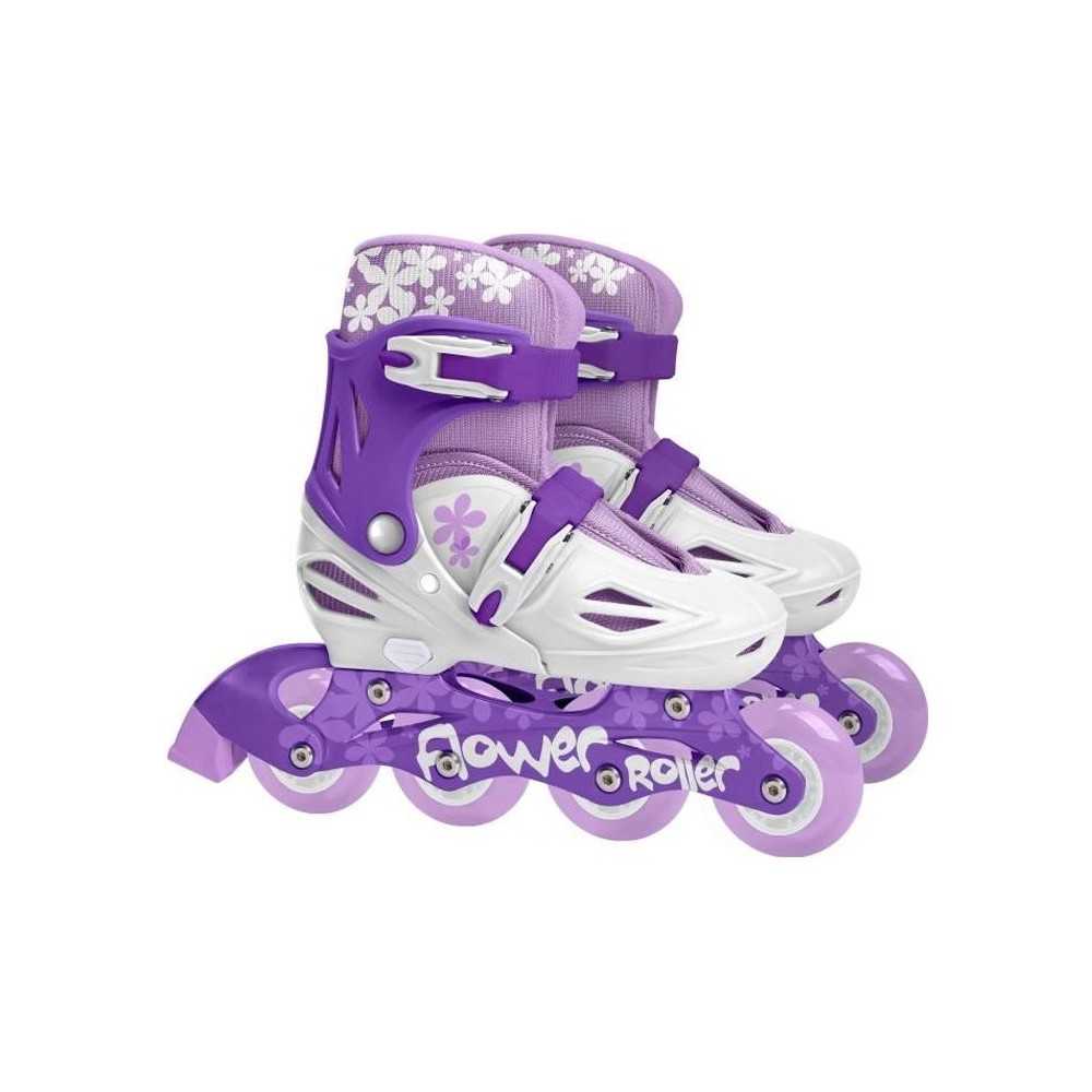 Patins en ligne ajustables STAMP pour enfant fille violet - Tailles 30