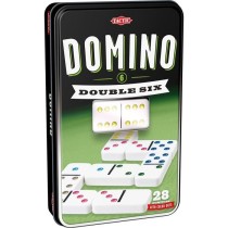 Jeu de dominos TACTIC Double 6 en boîte métal - Garçon et Fille - A