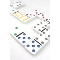 Jeu de dominos TACTIC Double 6 en boîte métal - Garçon et Fille - A