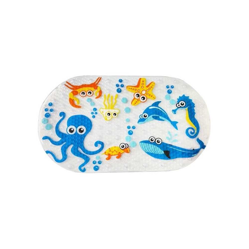 Tapis de bain - THERMOBABY - Antidérapant - Motifs d'animaux marins