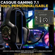 Casque Gamer Filaire - The G-Lab - KORP COBALT 7.1 - Son 7.1 Surround