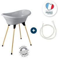 THERMOBABY Kit baignoire VASCO Gris charme : baignoire + pieds + tuyau