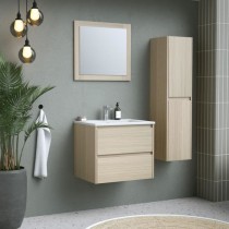 Ensemble TIMBER, set de salle de bain 60, vanity+vasque+miroir & colon