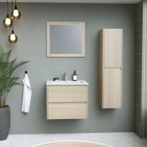 Ensemble TIMBER, set de salle de bain 60, vanity+vasque+miroir & colon