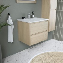 Ensemble TIMBER, set de salle de bain 60, vanity+vasque+miroir & colon