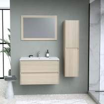 Ensemble TIMBER, set de salle de bain 80, vanity+vasque+miroir & colon