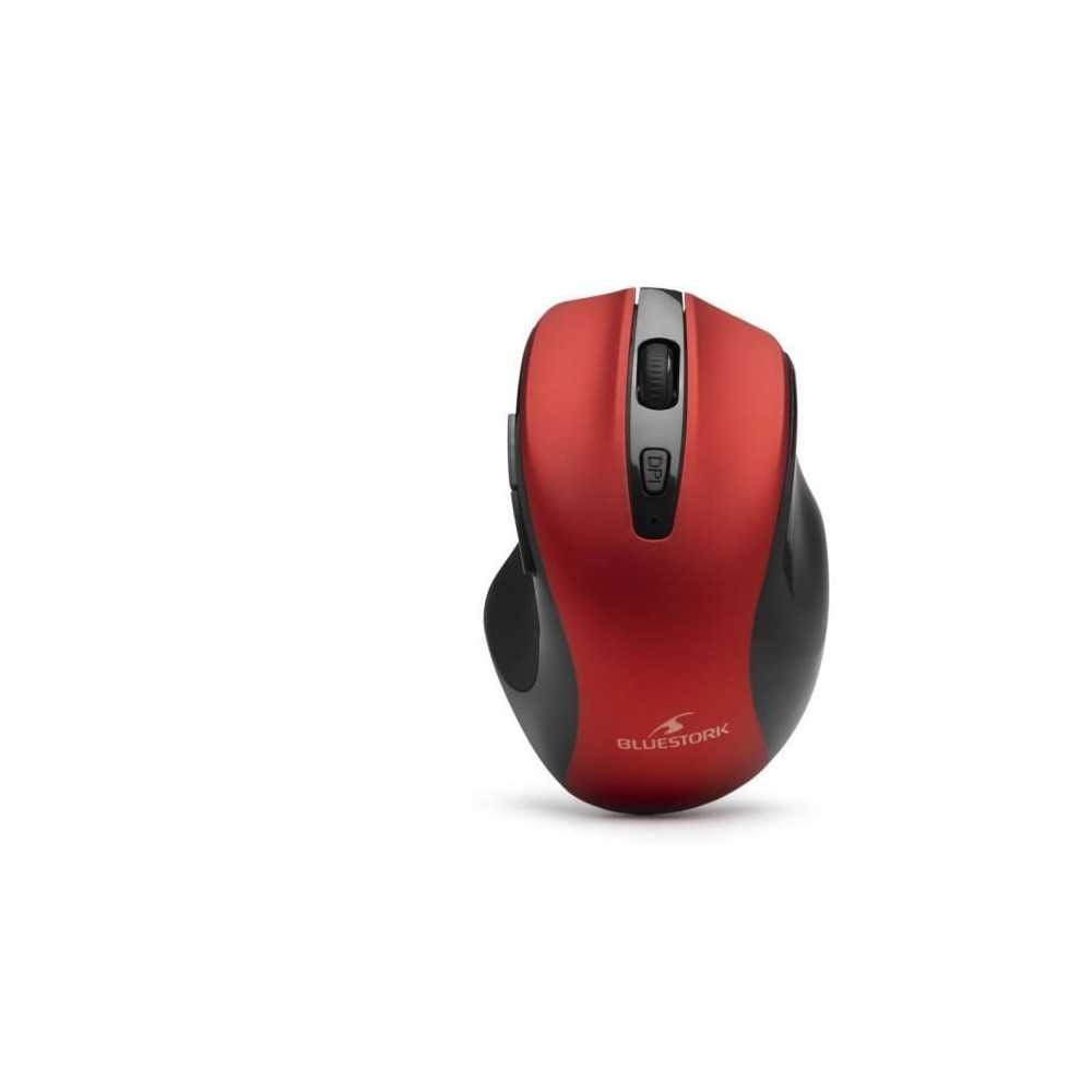 Souris Sans Fil - BLUESTORK - OFFICE 75 - Rechargeable - PC/MAC - Roug